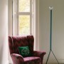 Victorian Terrace, Waterloo | Reupholstered vintage chair and futuristic floor lamp in the kitchen | Interior Designers